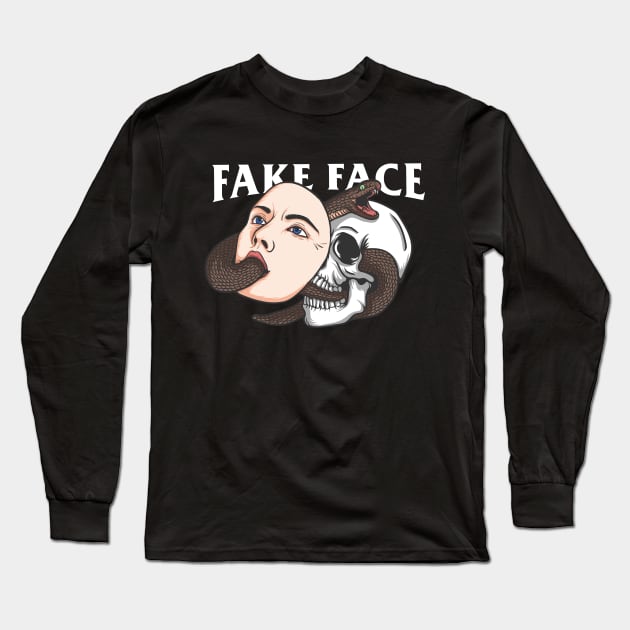 fake face Long Sleeve T-Shirt by seven.stratis